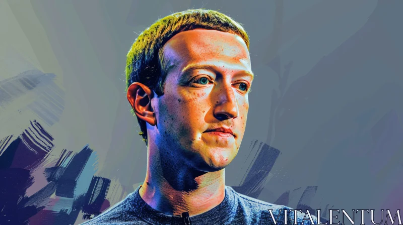 Artistic Rendering of Mark Zuckerberg