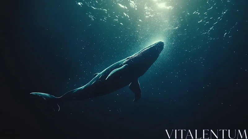 Underwater Whale in the Sea