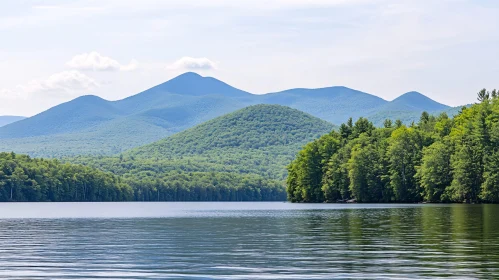 Tranquil Mountain Lake Scene