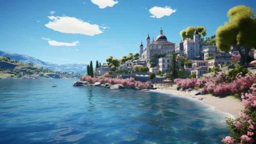 Neoclassical City by the Water - A Mediterranean Inspired View