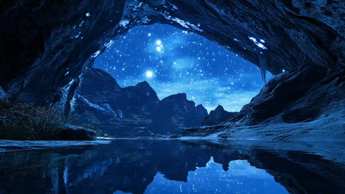 Starlit Cave Reflection