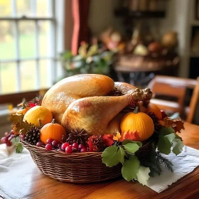 Autumn Harvest Turkey Feast Still Life