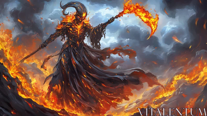 AI ART Demon of Fire and Brimstone