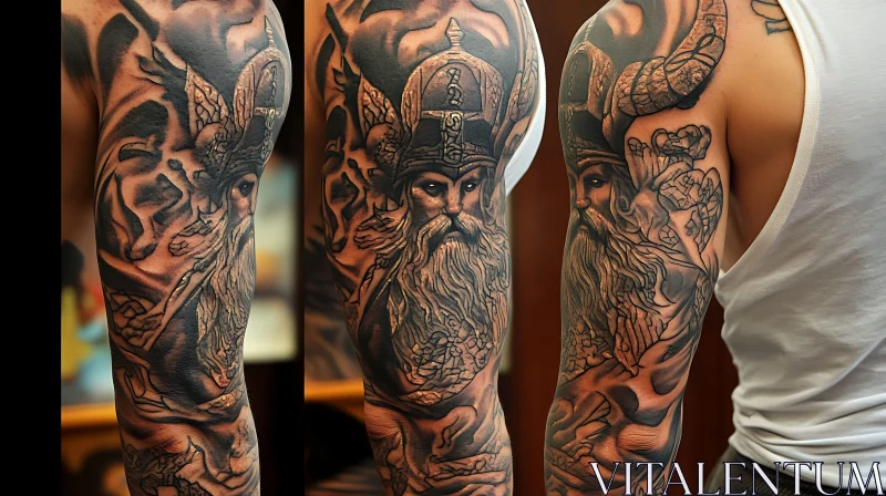 Detailed Norse Tattoo Sleeve AI Image