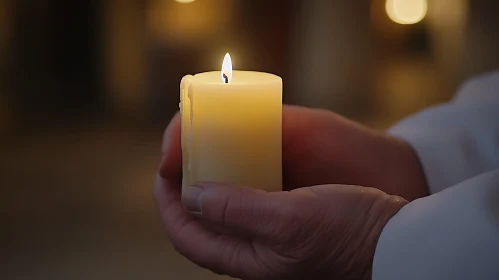 Candle in Hands: A Beacon of Hope