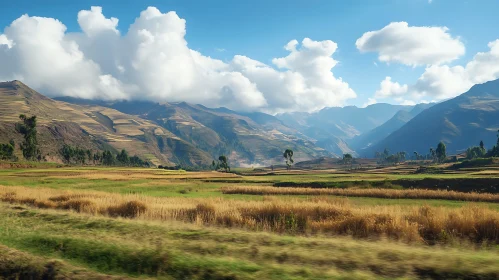 Mountainous Landscape with Meadow