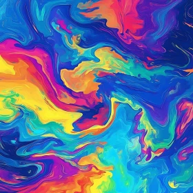 Mesmerizing Color Blend Abstract Painting