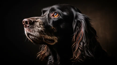 Elegant Canine Portraiture in Contrastive Light and Shadows