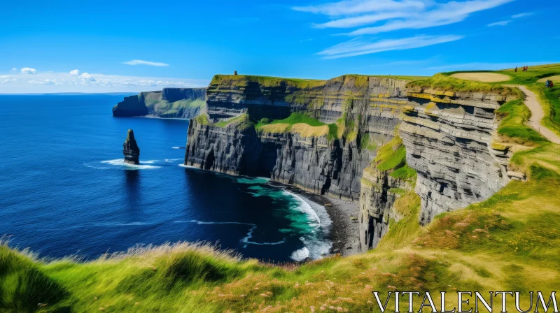 Moher Cliffs in County Antrim, Ireland: Captivating Nature Wonders AI Image