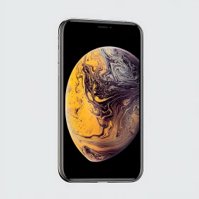 Mobile Device with Swirling Pattern