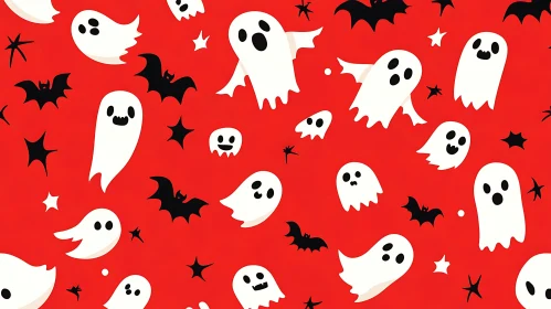 Spooky Halloween Fun: Ghosts, Bats, and Stars