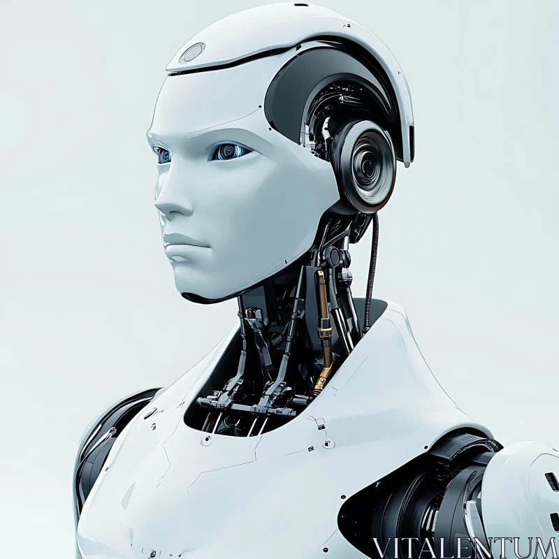 Cyborg with Advanced Mechanical Components AI Image