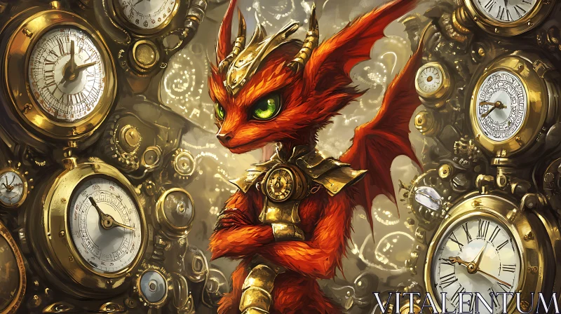 Clockwork Dragon AI Image