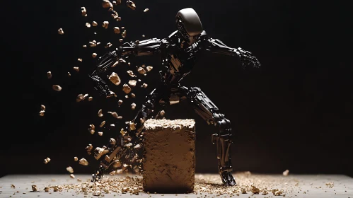 Futuristic Robot Action