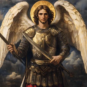 Guardian Angel with Swords Digital Art