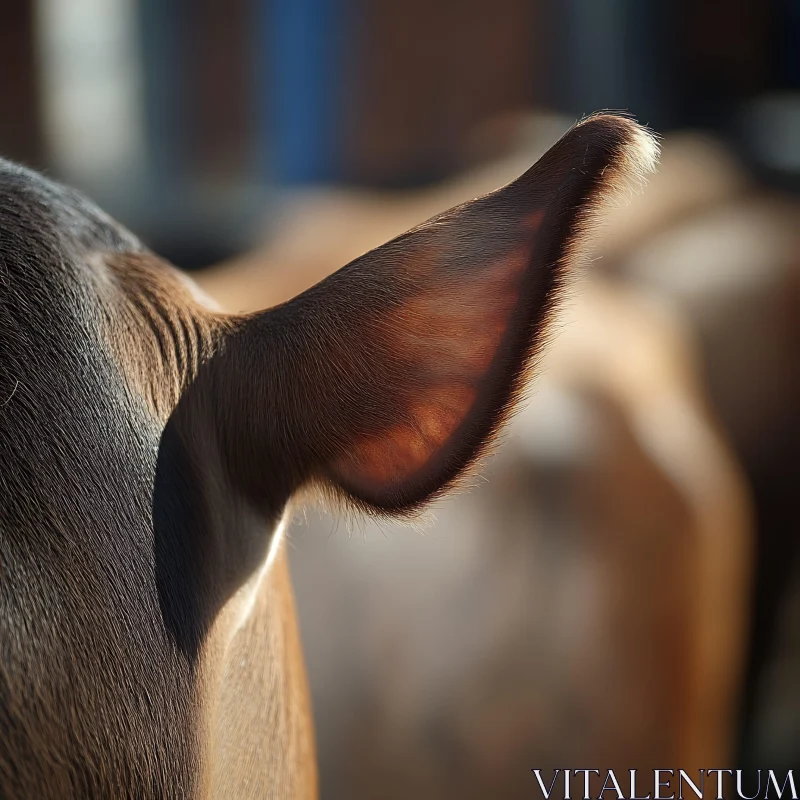 Detailed Cow Ear Study AI Image