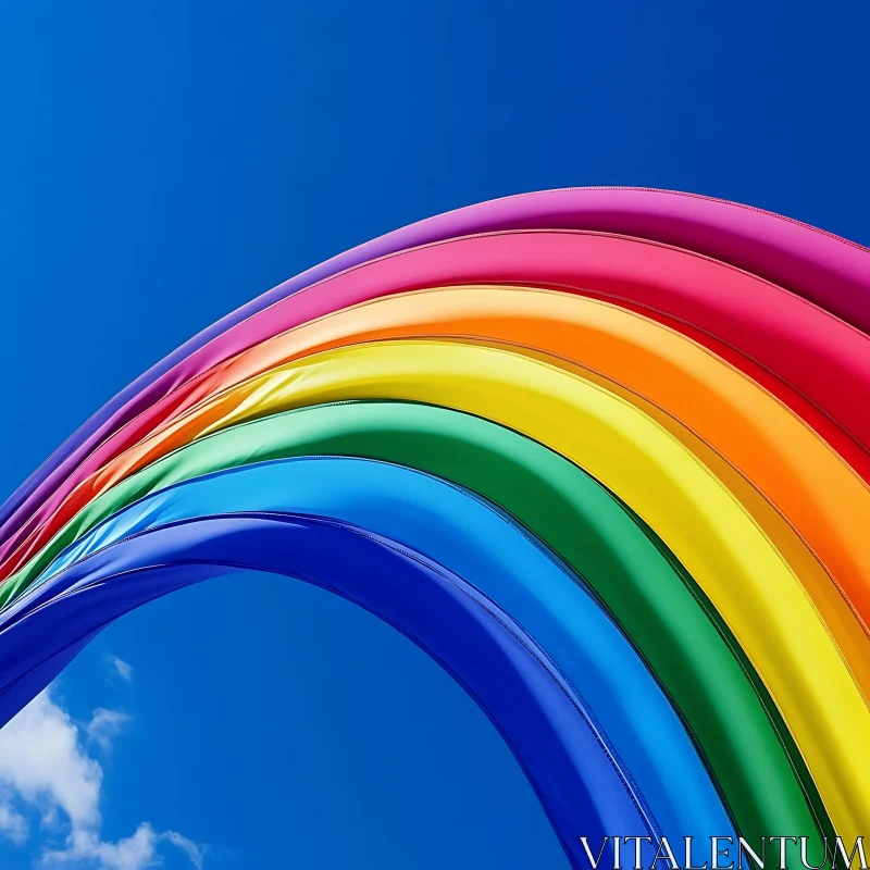 Colorful Rainbow Arch in the Sky AI Image