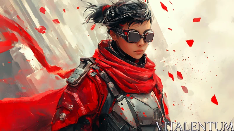 Futuristic Woman with Glasses AI Image