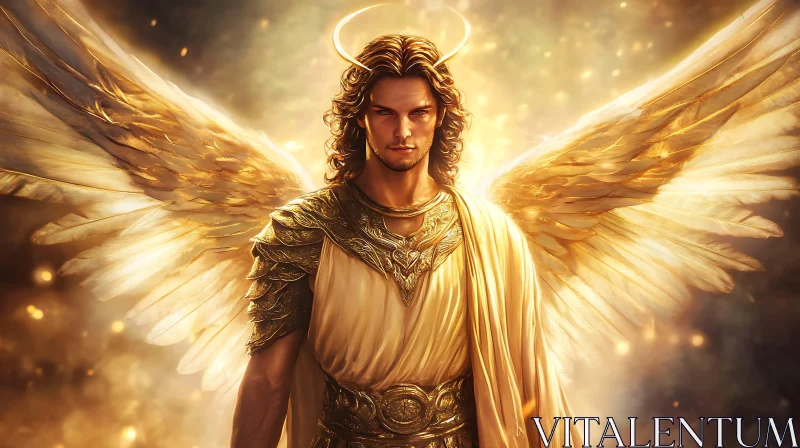 AI ART Radiant Angel in Golden Light