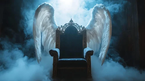 Mystical Throne with Wings