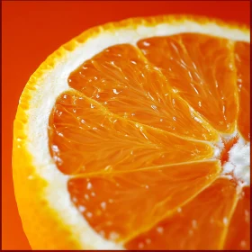 Vivid Orange Slice Close-Up