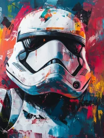 Abstract Stormtrooper Helmet Painting