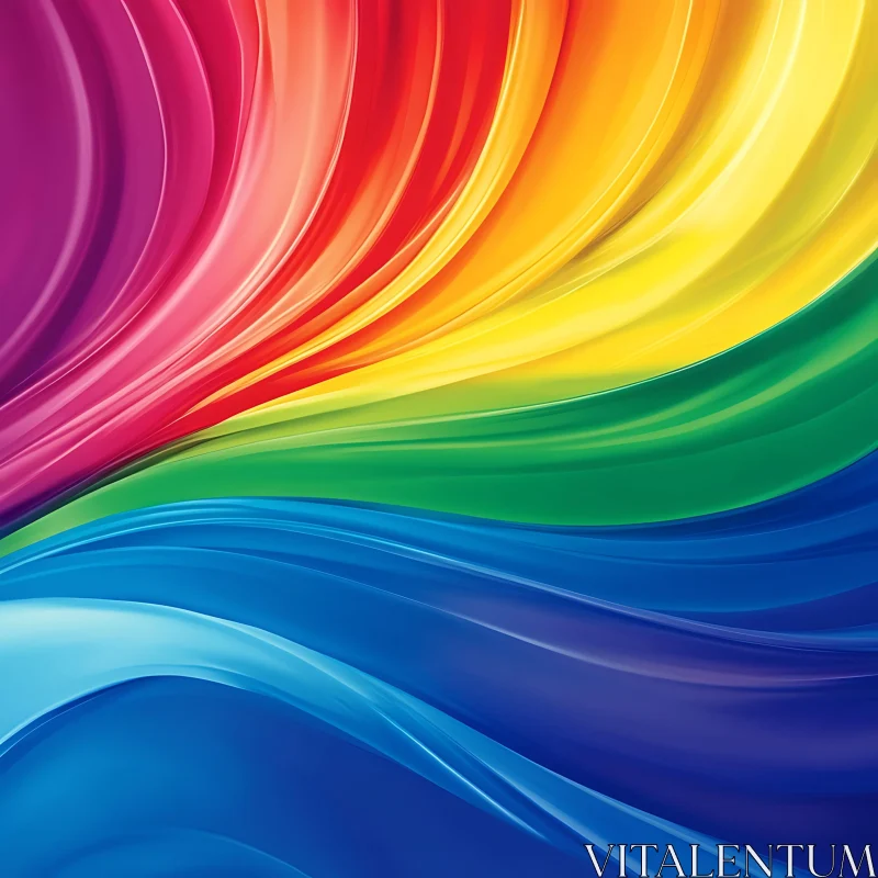 AI ART Fluid Color Spectrum Wave Design Art