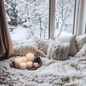 Warm Ambiance on a Snowy Winter Day