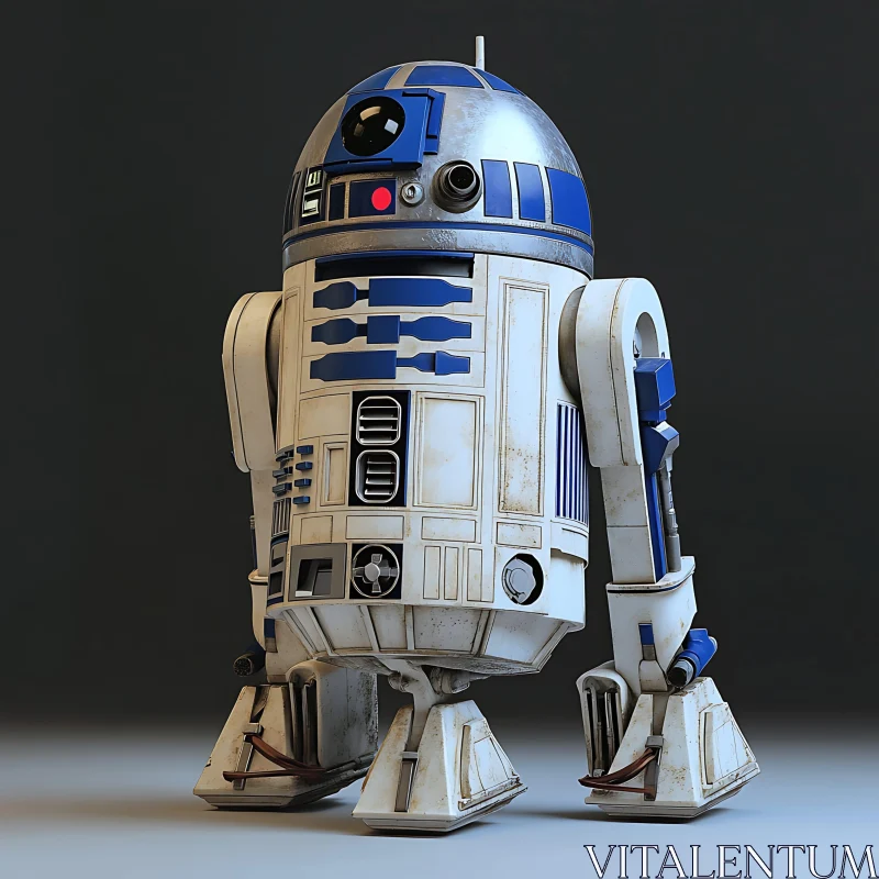 R2-D2: A Classic Sci-Fi Robot Portrait AI Image