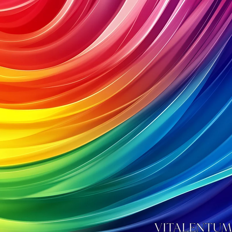 Rainbow Gradient Flow AI Image