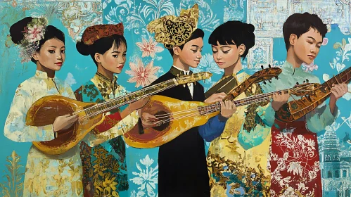 Musical Harmony: Traditional Ensemble Painting