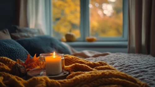 Autumnal Candle Still Life