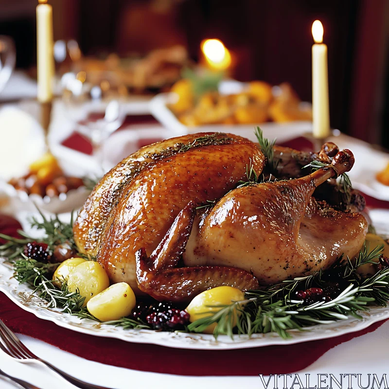 Holiday Turkey Dinner: A Culinary Masterpiece AI Image