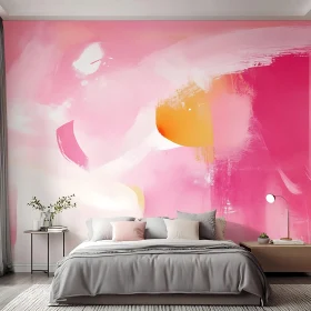 Contemporary Interior Design with Artistic Wall