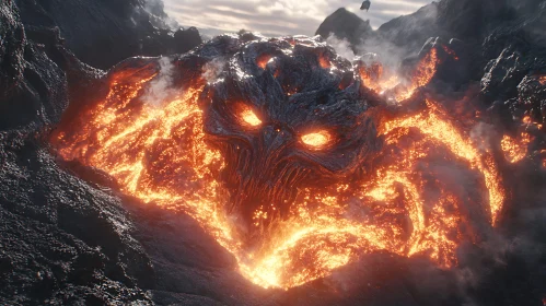 Mountain Demon of Lava and Fire