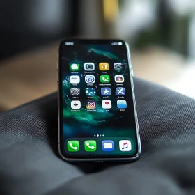 Mobile Phone with App Icons