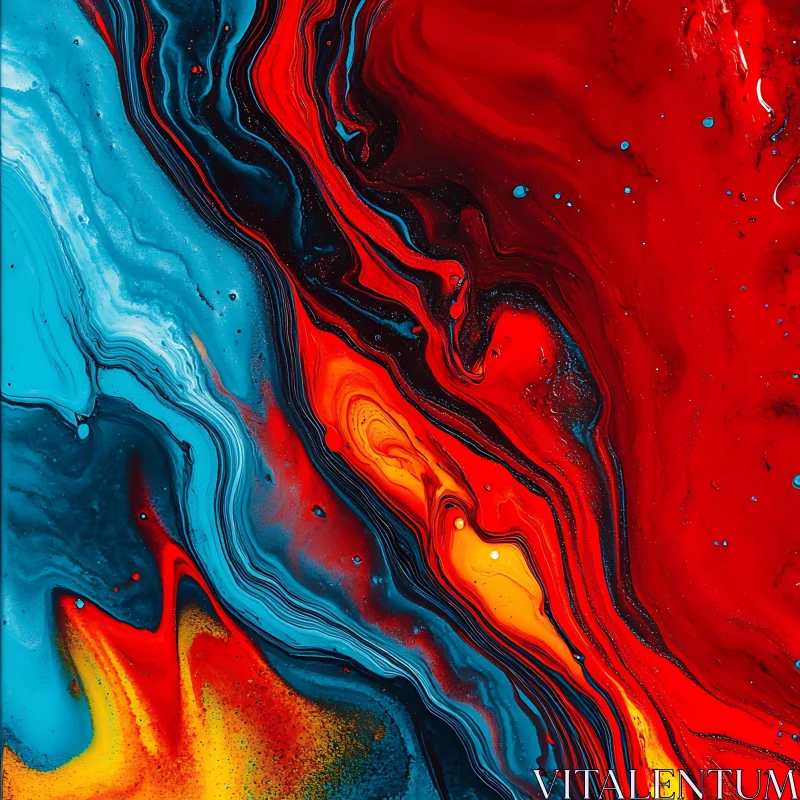 Vibrant Abstract Fluid Art AI Image