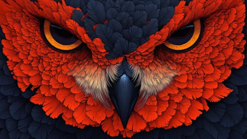 Owl Close-up Art