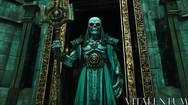 Skeletal Guardian of the Old Order AI Image