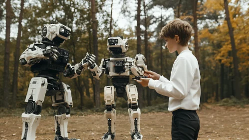 Robots Controlled by a Boy