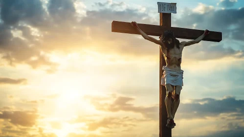 Religious Crucifixion Scene