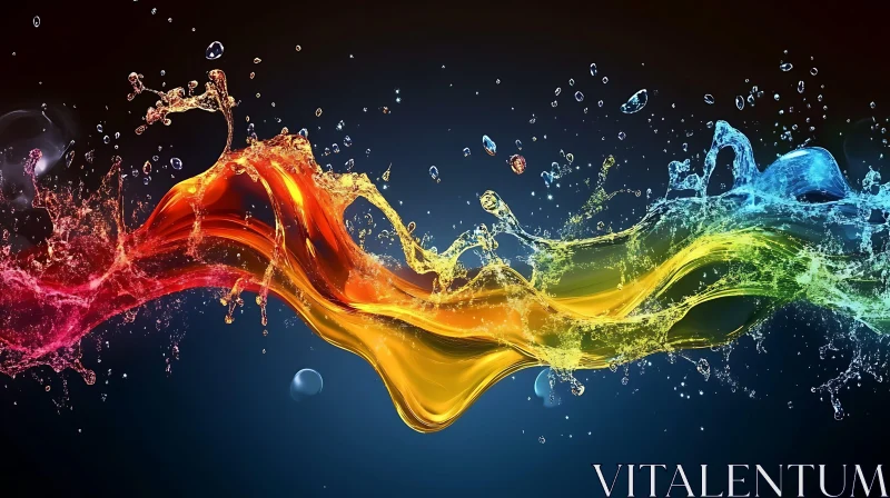 Fluid Color Splash Art AI Image