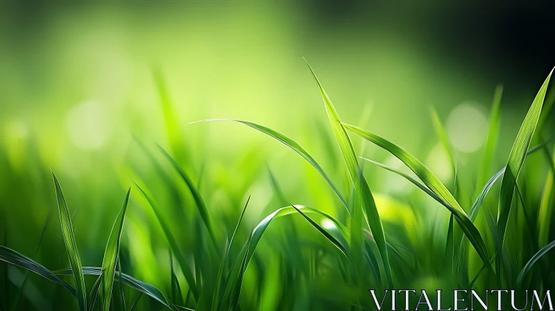 AI ART Verdant Grass Blades in Sunlight