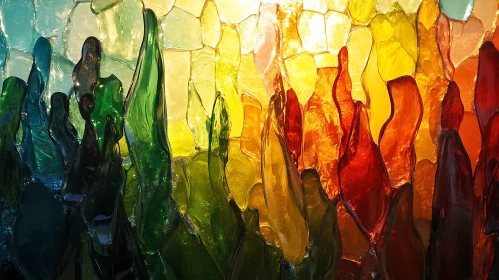 Colorful Abstract Glass Art