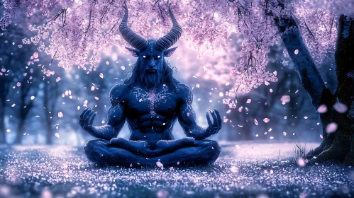 Horned Figure in Lotus Position