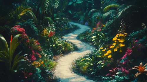 Serene Path Through Tropical Paradise