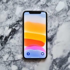 Mobile Device on Marble Surface