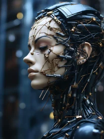 Human-Machine Cyborg Close-Up