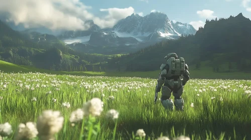 Master Chief in a Field of Flowers