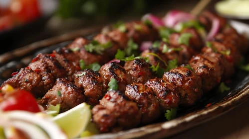 Barbecued Meat Skewers